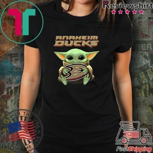 Baby Yoda Hug Anaheim Ducks Shirt