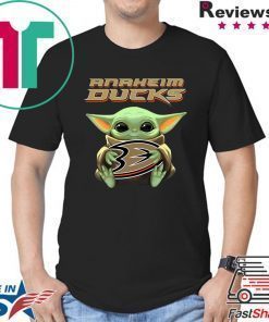 Baby Yoda Hug Anaheim Ducks Shirt