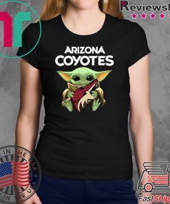 Baby Yoda Hug Arizona Coyotes Shirt