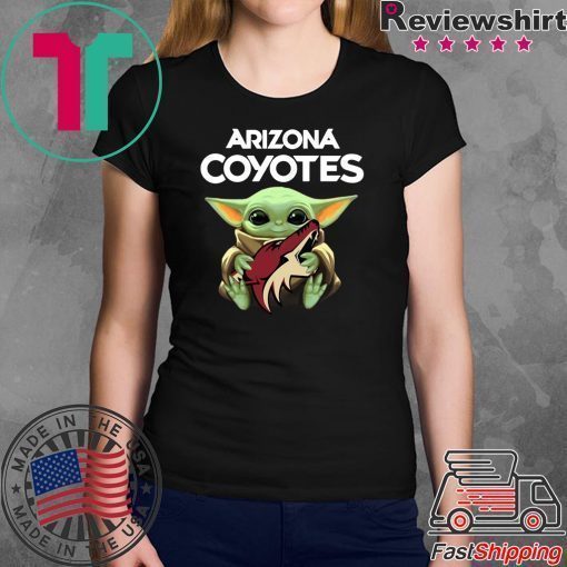 Baby Yoda Hug Arizona Coyotes Shirt