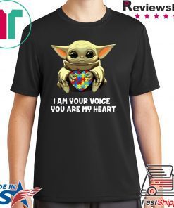 Baby Yoda Hug Autism I Am Voice You Are My Heart Shirt