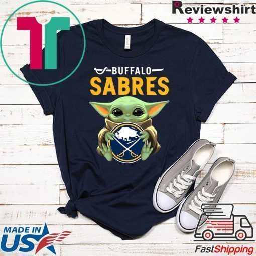 Baby Yoda Hug Buffalo Sabres Logo Shirt