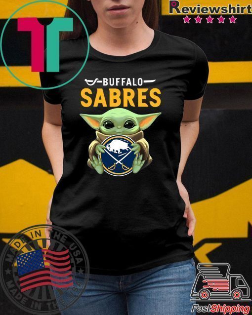 Baby Yoda Hug Buffalo Sabres Logo Shirt