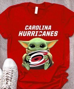 Baby Yoda Hug Caroline Hurricanes Tee Shirts