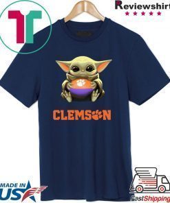 Baby Yoda Hug Clemson Ball Shirt