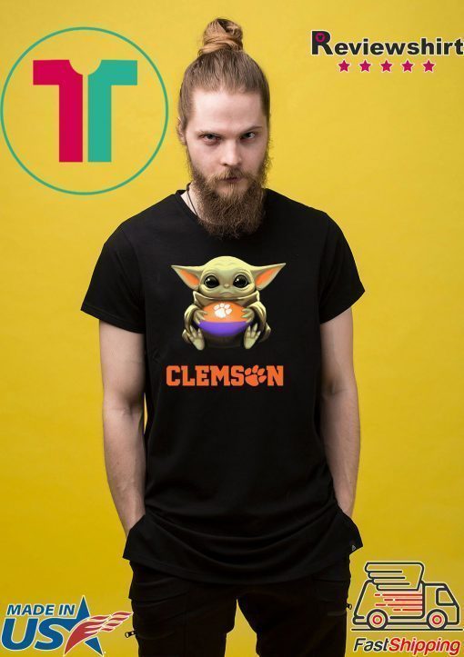 Baby Yoda Hug Clemson Ball Shirt