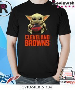 Baby Yoda Hug Cleveland Browns Shirt