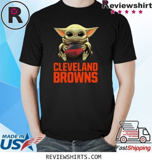 Baby Yoda Hug Cleveland Browns Shirt