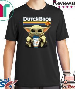 Baby Yoda Hug Dutch Bros Coffee Offcial T-Shirt