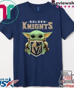 Baby Yoda Hug Golden Knights Shirt