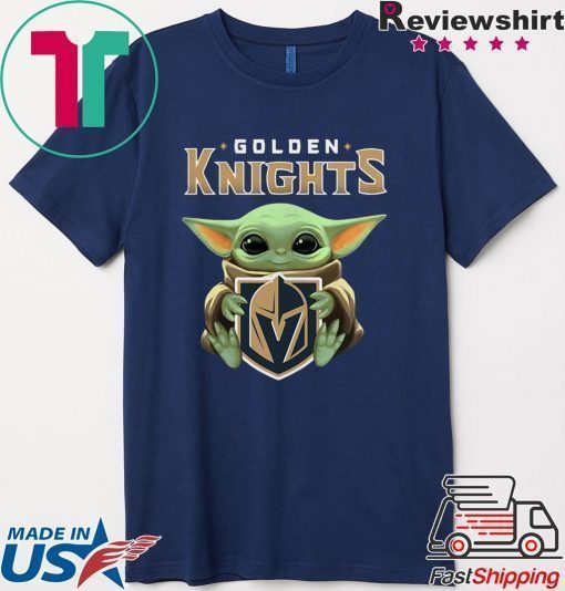 Baby Yoda Hug Golden Knights Shirt