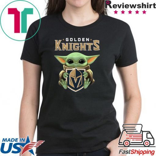 Baby Yoda Hug Golden Knights Shirt