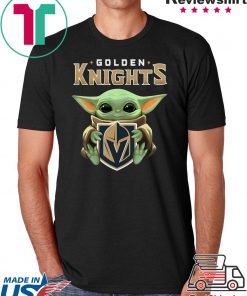 Baby Yoda Hug Golden Knights Shirt