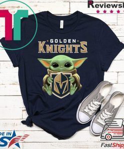 Baby Yoda Hug Golden Knights Unisex T-Shirt