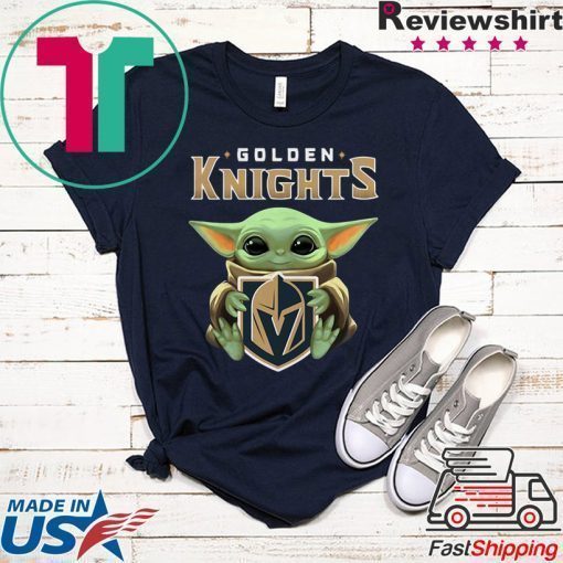 Baby Yoda Hug Golden Knights Unisex T-Shirt