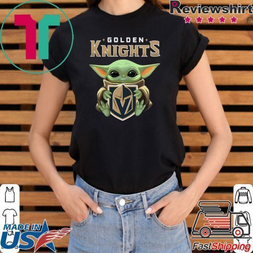 Baby Yoda Hug Golden Knights Unisex T-Shirt