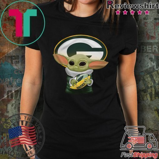 Baby Yoda Hug Green Bay Packer Shirt