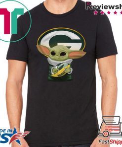 Baby Yoda Hug Green Bay Packer Shirt