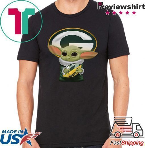 Baby Yoda Hug Green Bay Packer Shirt