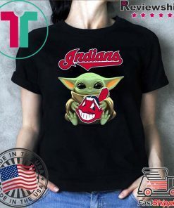 Baby Yoda Hug Indians Logo Shirt