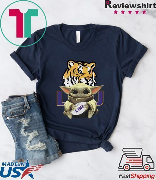 Baby Yoda Hug LSU Tigers shirt