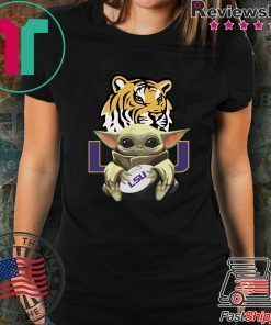 Baby Yoda Hug LSU Tigers shirt