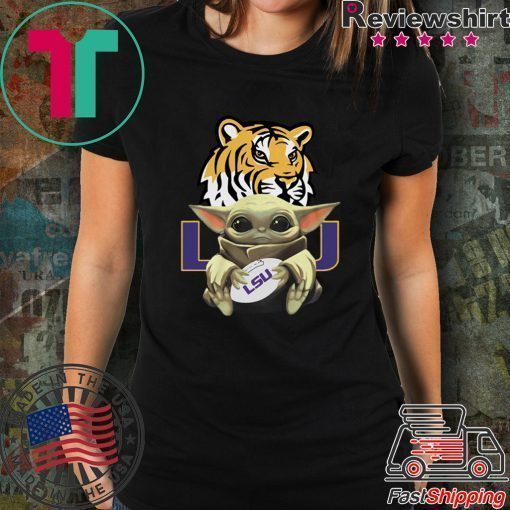 Baby Yoda Hug LSU Tigers shirt