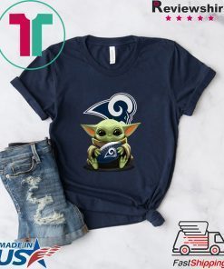 Baby Yoda Hug Los Angeles Rams Tee Shirt