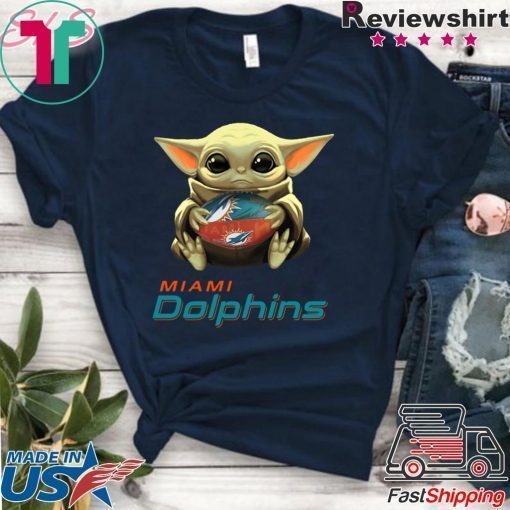 Baby Yoda Hug Miami Dolphins Shirt