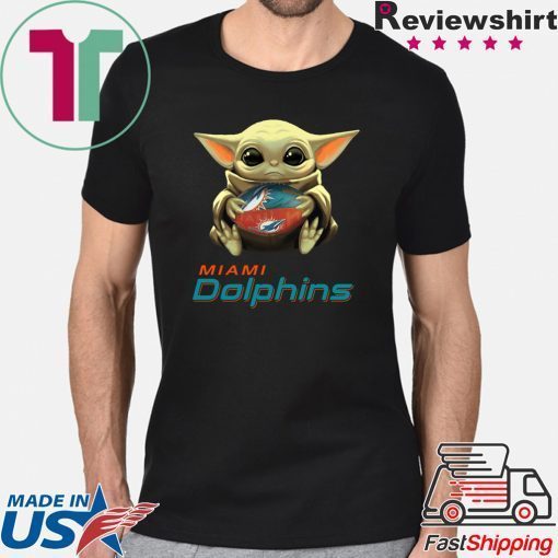 Baby Yoda Hug Miami Dolphins Shirt