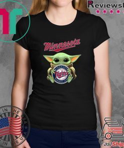 Baby Yoda Hug Minnesota Logo Shirt