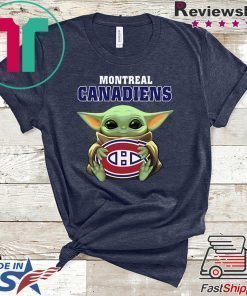 Baby Yoda Hug Montreal Canadiens Shirt