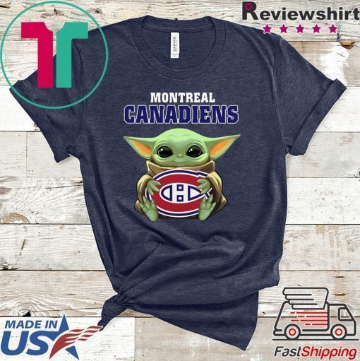 Baby Yoda Hug Montreal Canadiens Shirt