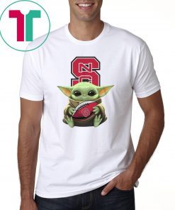 Baby Yoda Hug NC State Wolfpack Ball Logo Shirt