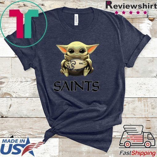 Baby Yoda Hug New Orleans Saints Tee Shirt