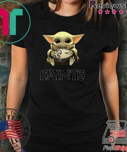 Baby Yoda Hug New Orleans Saints Tee Shirt