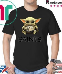 Baby Yoda Hug New Orleans Saints Tee Shirt