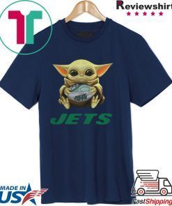 Baby Yoda Hug New York Jets Star Wars Mandalorian Shirt