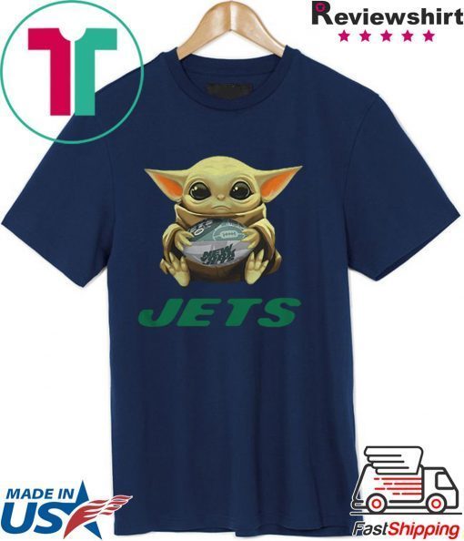 Baby Yoda Hug New York Jets Star Wars Mandalorian Shirt