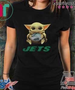 Baby Yoda Hug New York Jets Star Wars Mandalorian Shirt