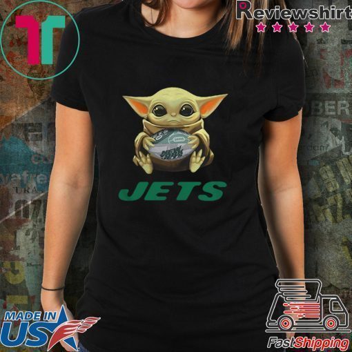 Baby Yoda Hug New York Jets Star Wars Mandalorian Shirt