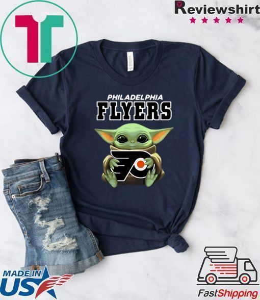 Baby Yoda Hug Philadelphia Flyers shirt