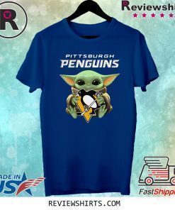 Baby Yoda Hug Pittsburgh Penguins Shirt