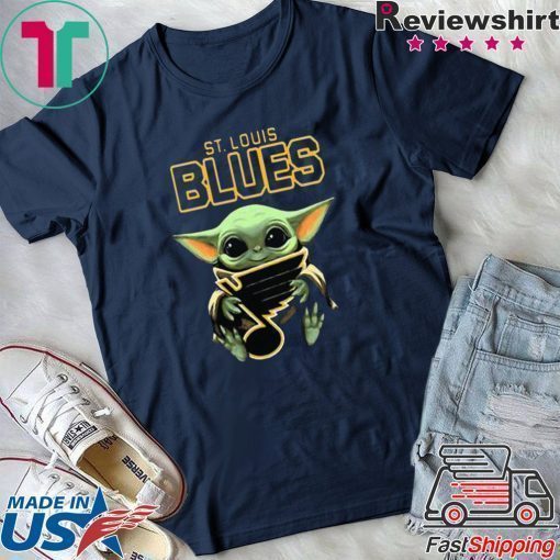 Baby Yoda Hug St Louis Blues Star Wars shirt