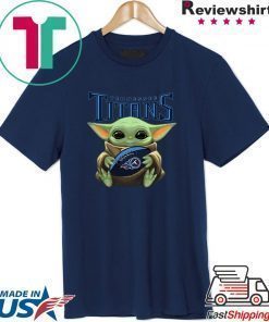 Baby Yoda Hug Tennessee Titans Star Wars Mandalorian Shirt