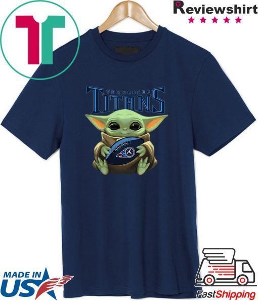 Baby Yoda Hug Tennessee Titans Star Wars Mandalorian Shirt