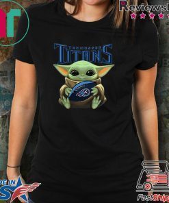 Baby Yoda Hug Tennessee Titans Star Wars Mandalorian Shirt