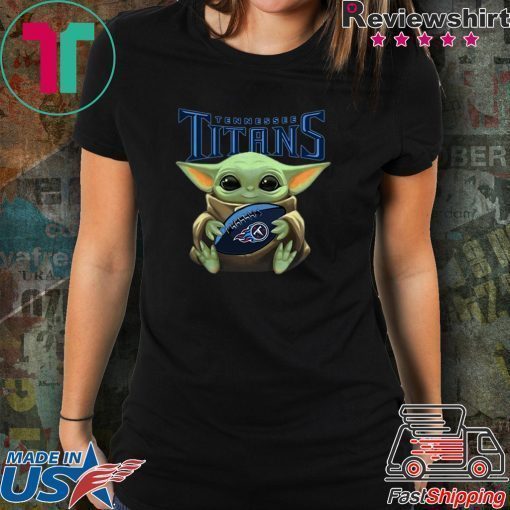 Baby Yoda Hug Tennessee Titans Star Wars Mandalorian Shirt