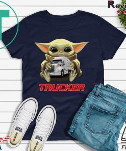 Baby Yoda Hug Trucker Shirt