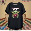 Baby Yoda Hug Virginia Tech Ball Logo T-Shirt